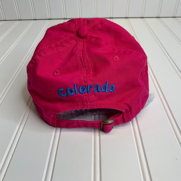 Breckenridge Baseball Cap Hat Hot Pink Turquoise Strap Back - Picture 3 of 6